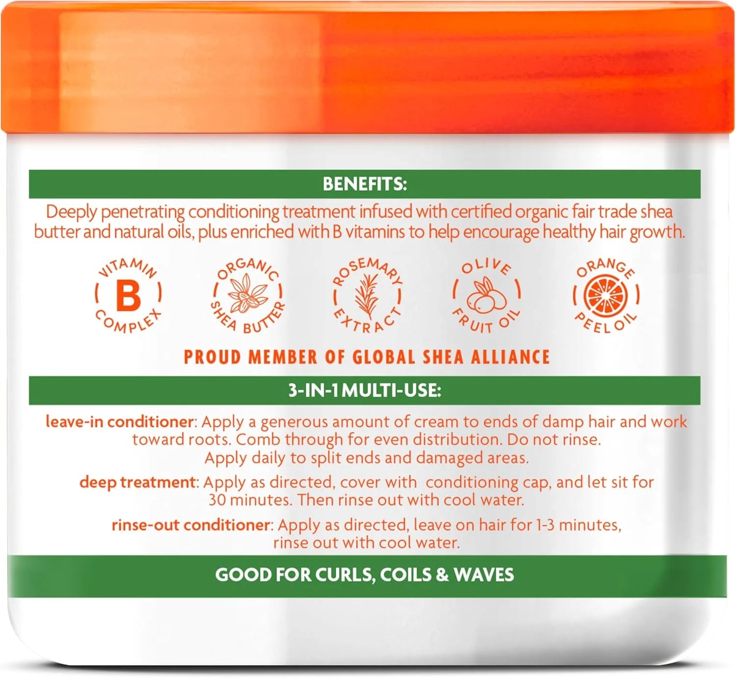 كريم إصلاح الشعر بزبدة الشيا من كانتو - 453 جرام