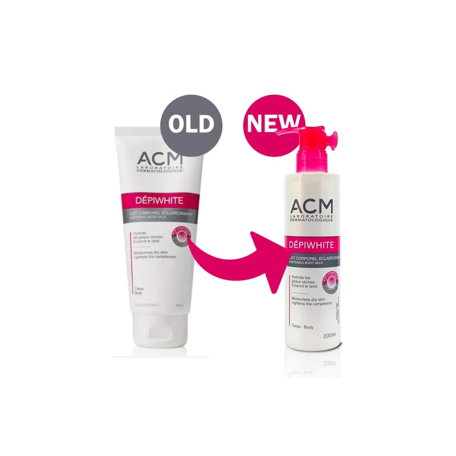 بدي ملك حليب تبييض الجسم ديبيوايت من إيه سي إم 200 مل