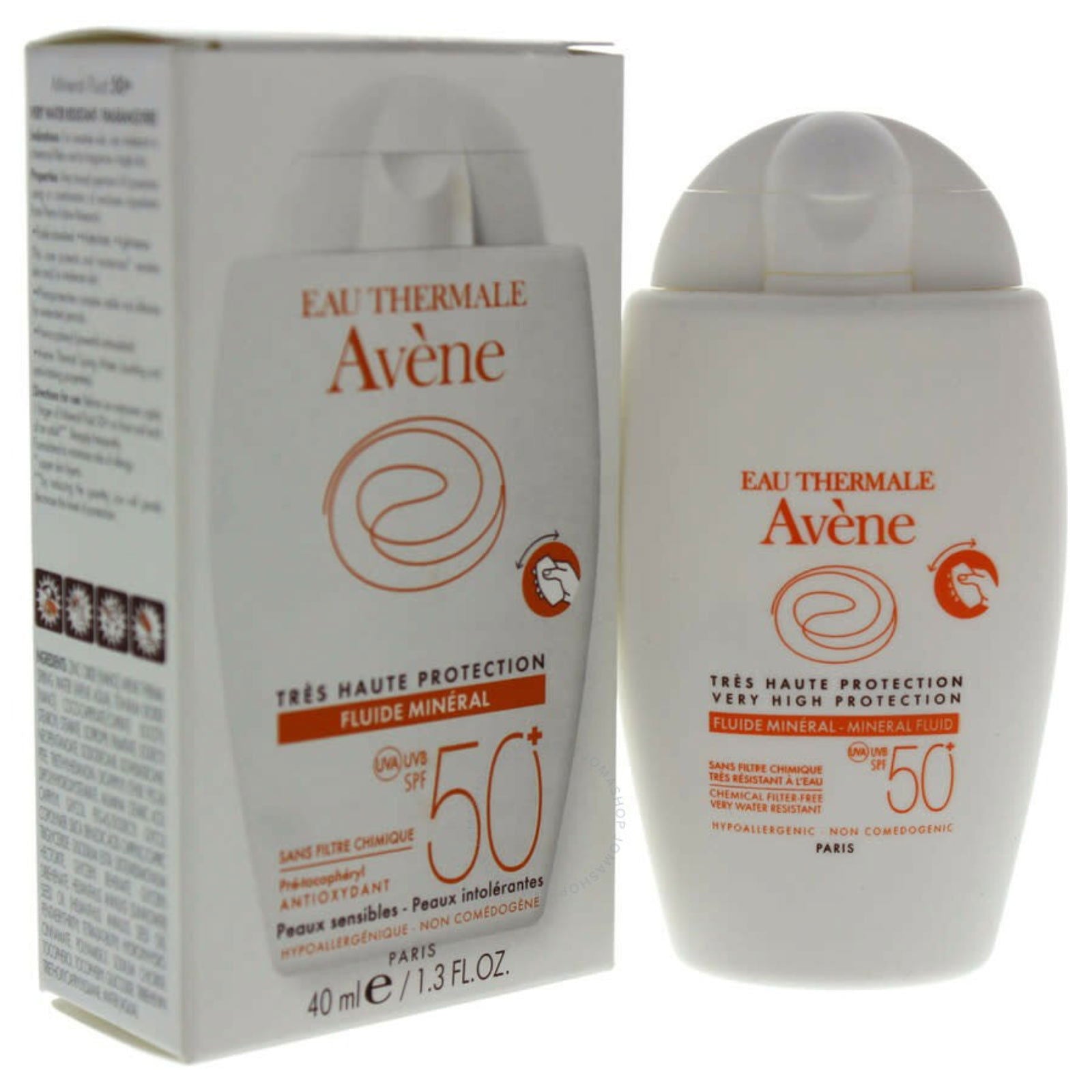 Avene High Protection Mineral Fluid SPF 50 Sunscreen 40ml - ZaDa beauty