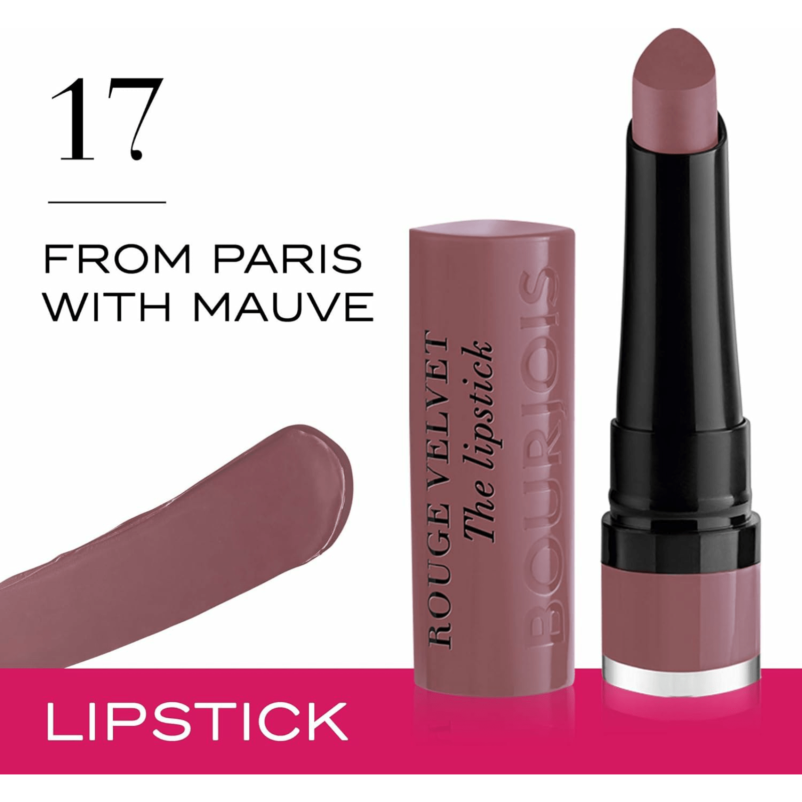 Bourjois Rouge velvet lipstick 17 Mauve 2.4 gm - ZaDa beauty