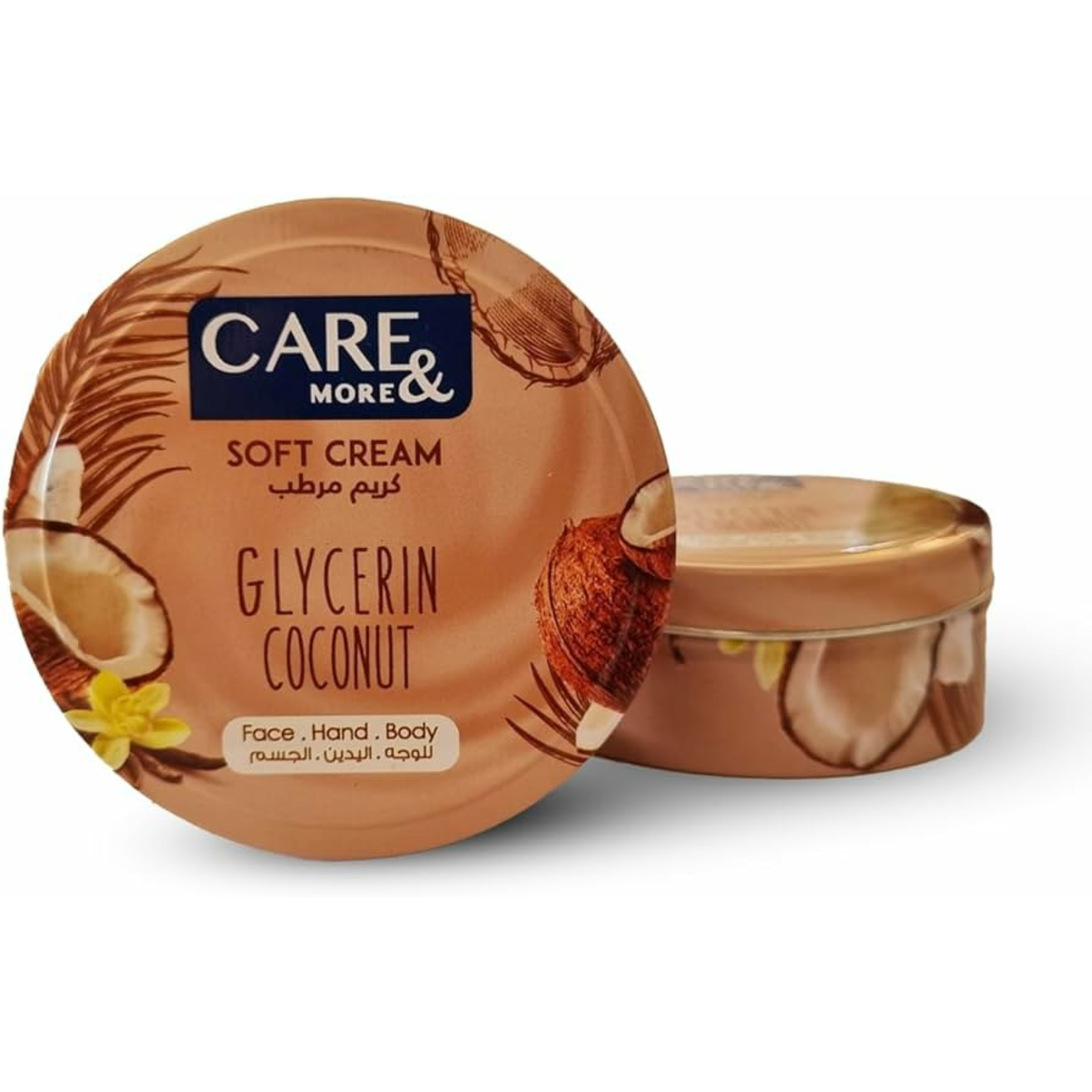 Care & More Soft Cream with Glycerin coconut For Face and Body Skin 125 ml - ZaDa beauty