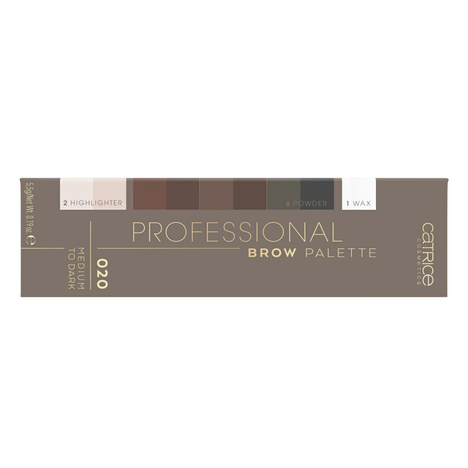 Catrice Professional Brow Palette, 5.5g - Medium To Dark 020 - ZaDa beauty