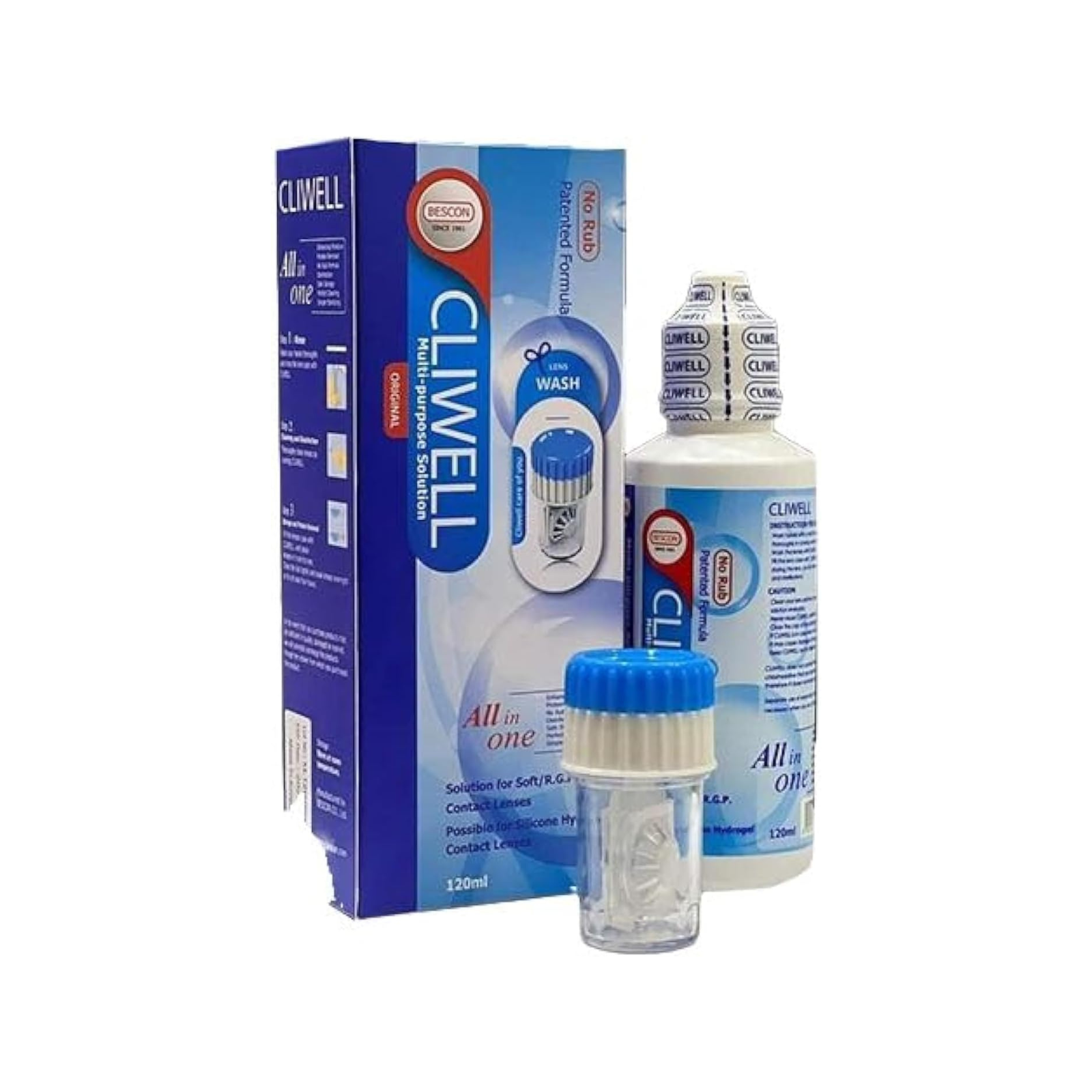 محلول عدسات كليويل اللاصقة 120 مل
