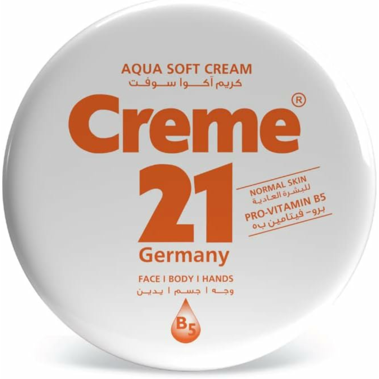 Creme 21 Aqua Soft Moisturizing Cream With Pro-Vitamin B5 For Normal Skin - 250Ml - ZaDa beauty