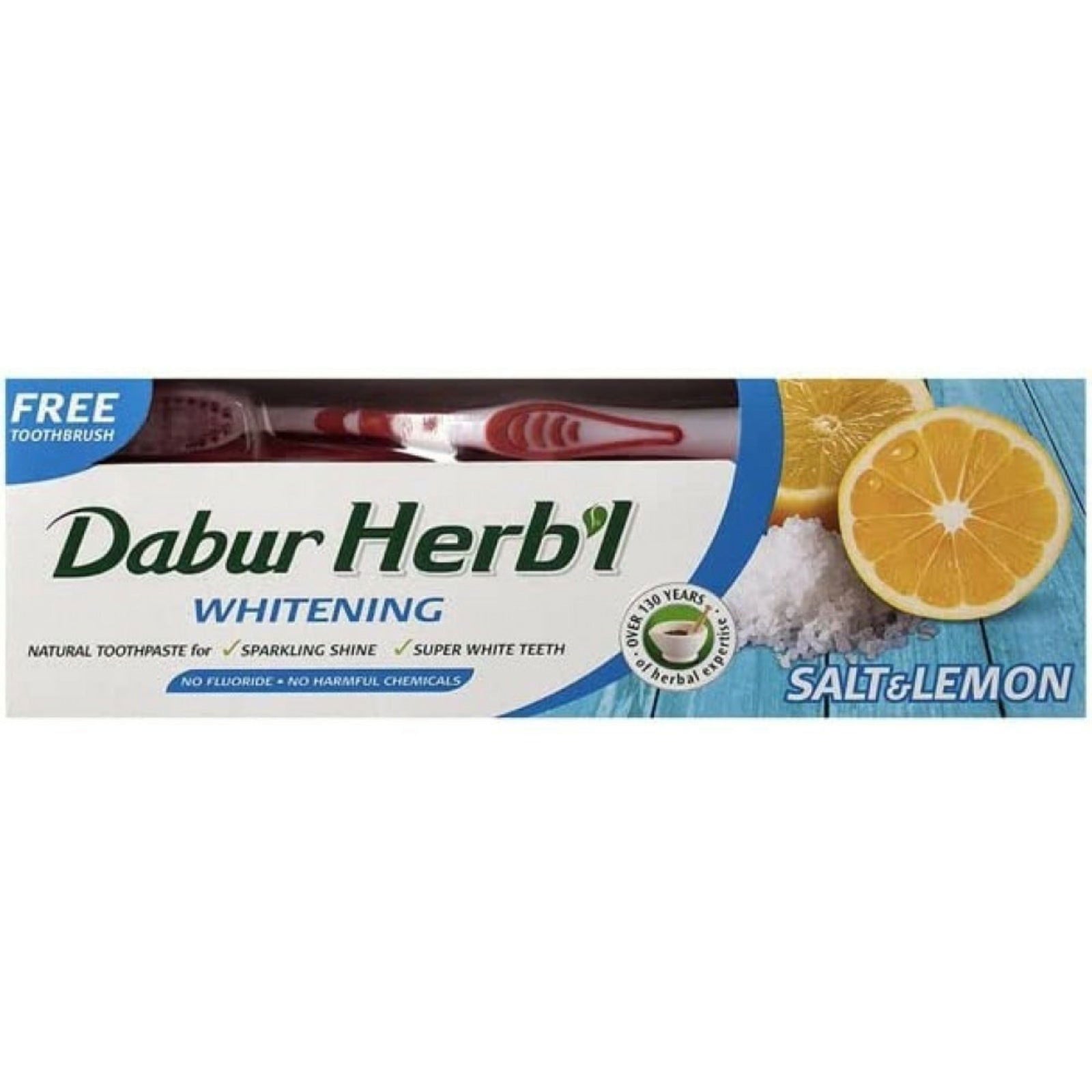 Dabur Salt & Lemon Toothpaste with Brush 150g - ZaDa beauty