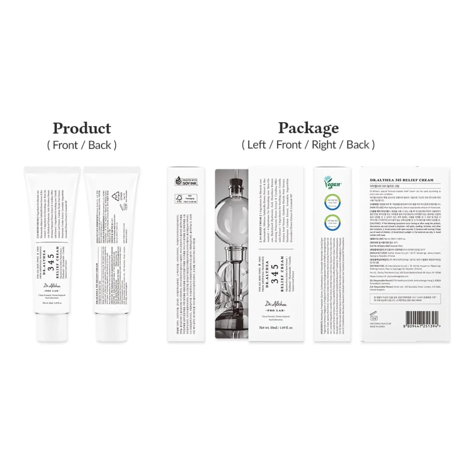 Dr.Althea 345 Relief Cream Daily Face Moisturizer Soothing Recovery & Moisture 50ml