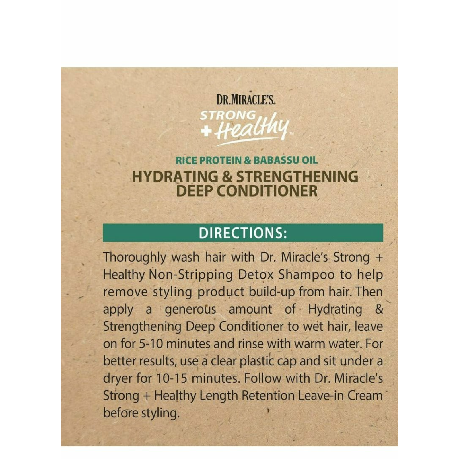 Dr. Miracle's Strong & Healthy Hydrating & Strengthening Deep Conditioner 340 g - ZaDa beauty