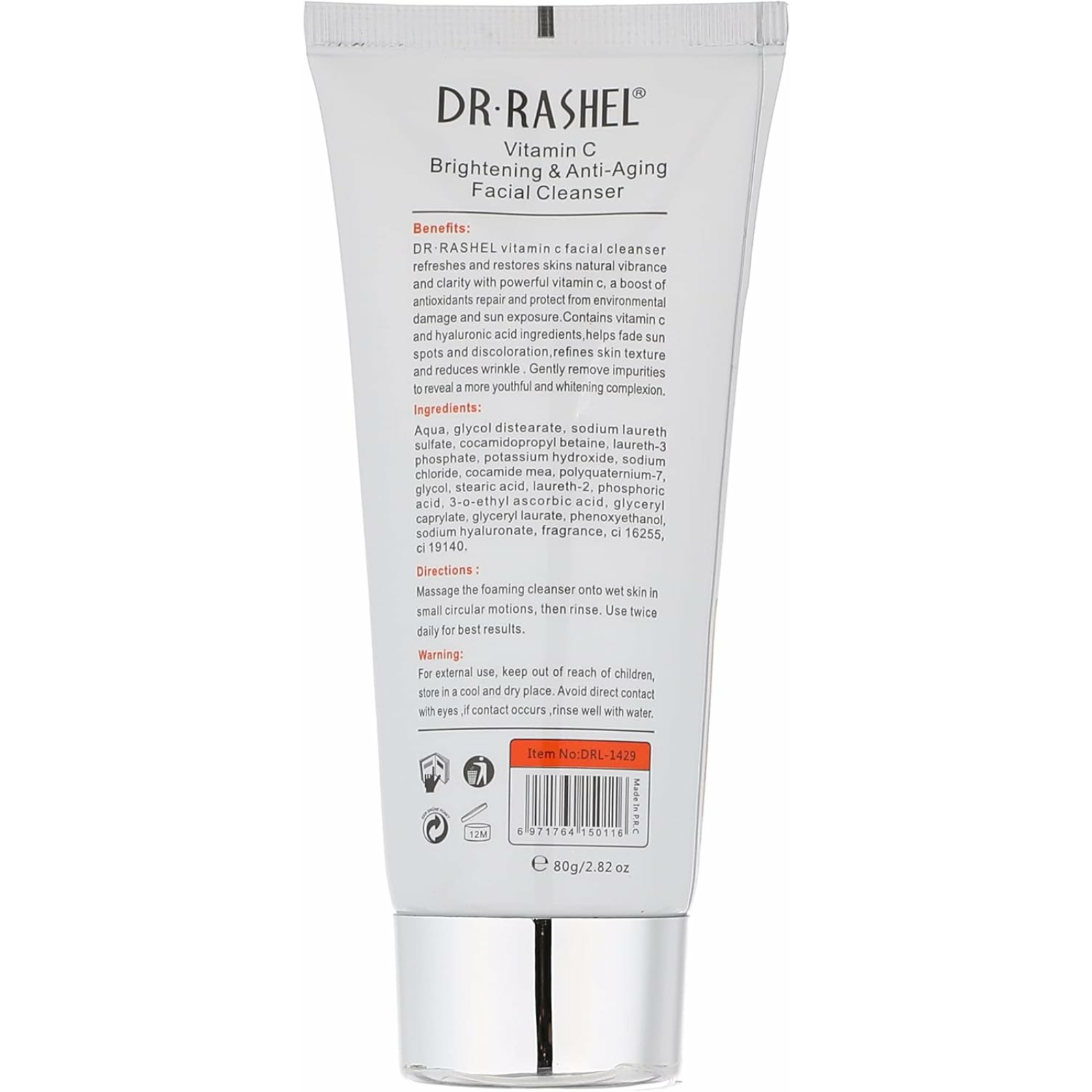 Dr Rashel Vitamin C Facial Cleanser 80 gm - ZaDa beauty