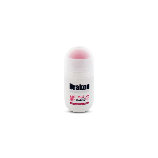 مزيل العرق دراكون رول أون لتبييض البشرة برائحة الفقاعات الوردية، قطعتين، 50 مل