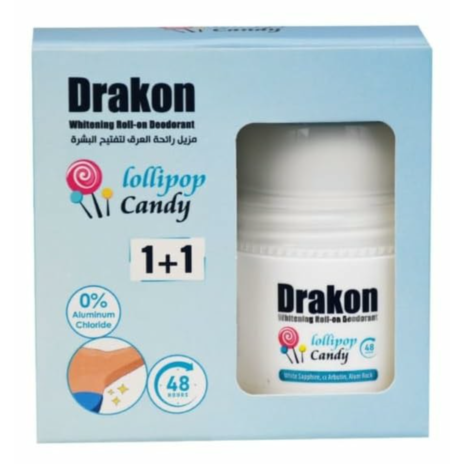 Drakon Whitening Roll-on Deodorant? lollipop candy 2 Pcs 50 ml - ZaDa beauty