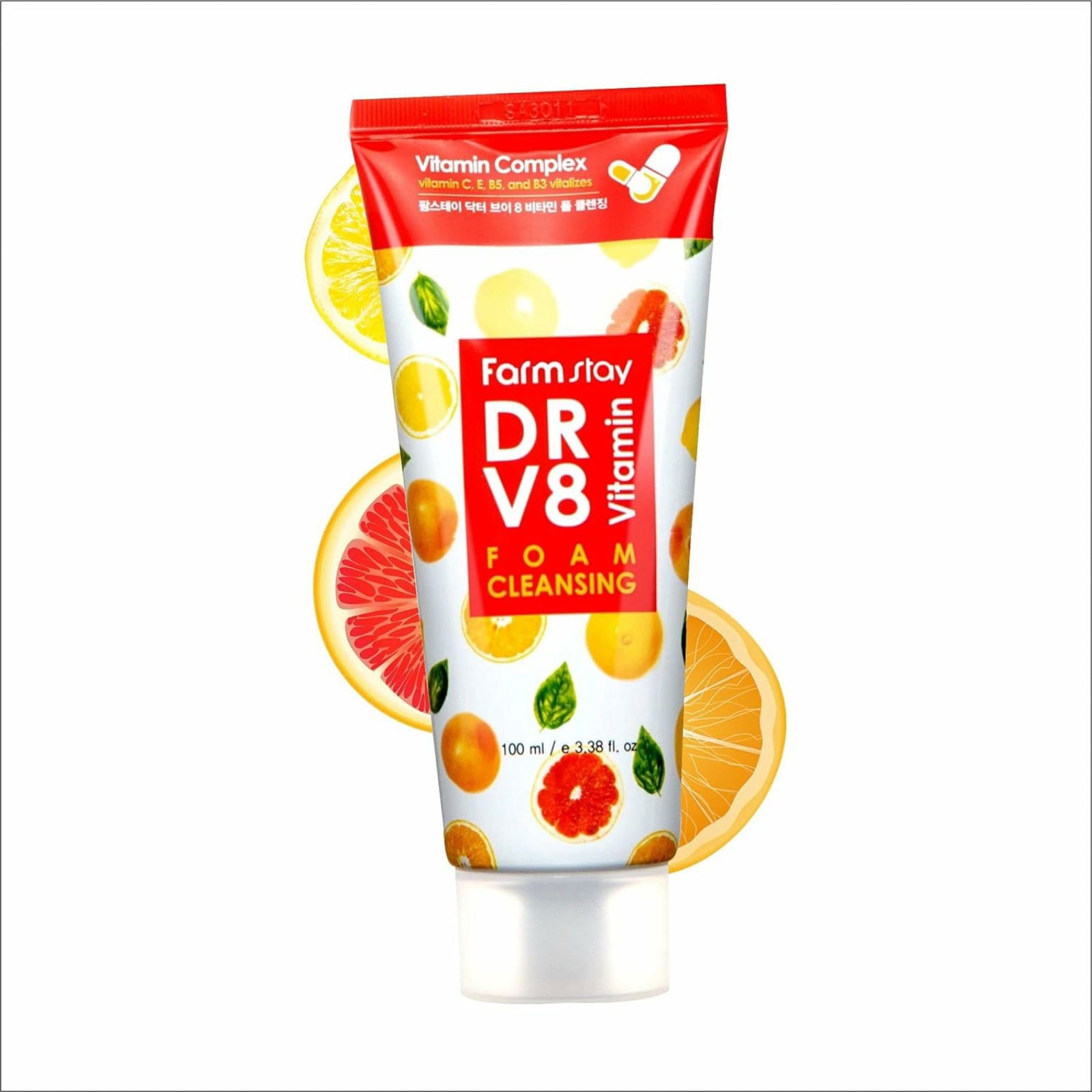 Farm Stay Dr-V8 Vitamin Cleansing Foam 100 ml - ZaDa beauty