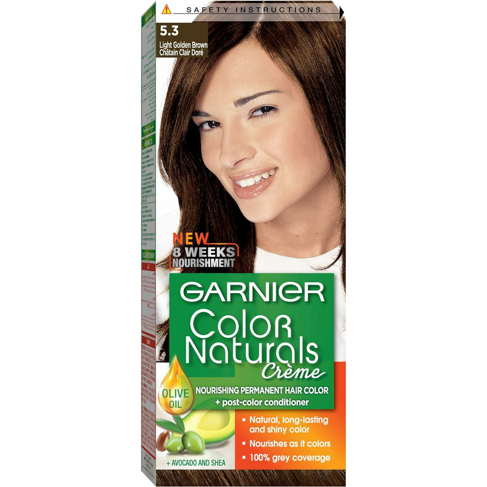 Garnier Color Naturals Permanent Crème Hair Color 5.3 Light Golden Brown - ZaDa beauty