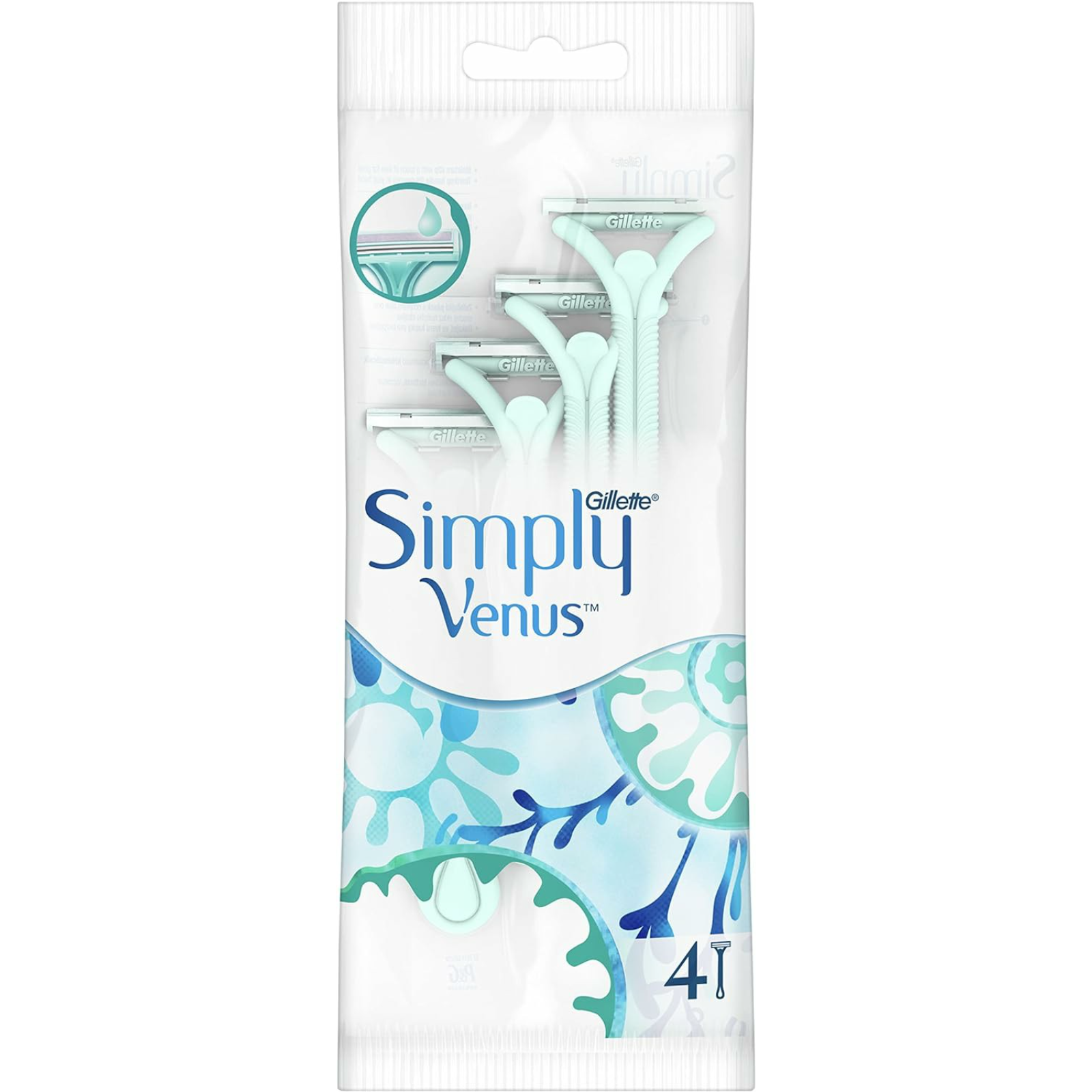 Gillette Simply Venus 2 Disposable Blades Blue 5 Pieces - ZaDa beauty