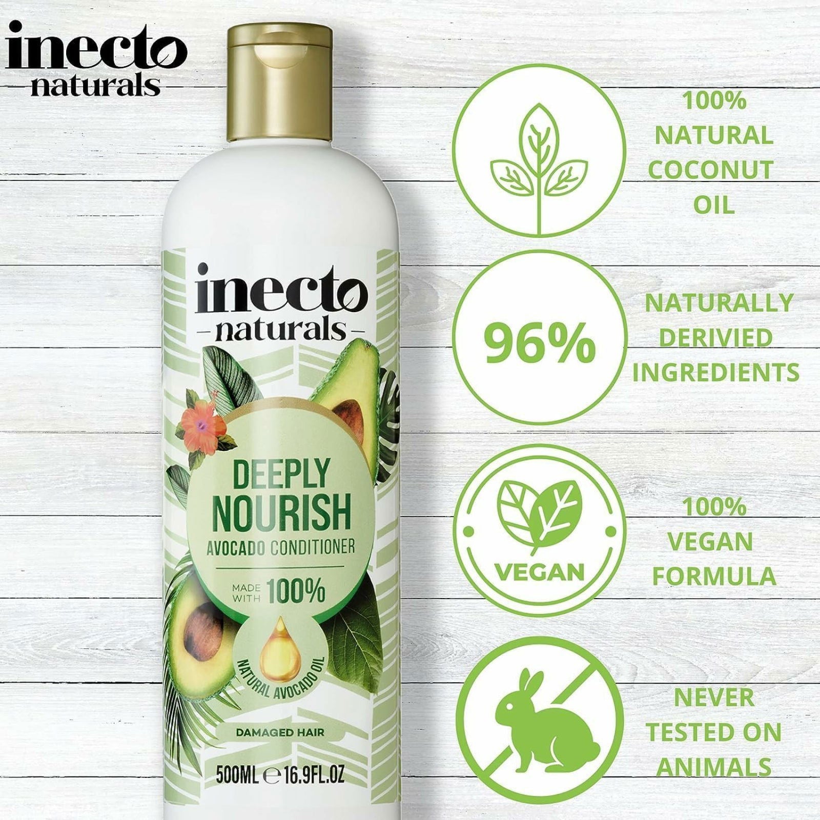 Inecto Natural Deeply Nourishing Avocado Conditioner 500ml - ZaDa beauty