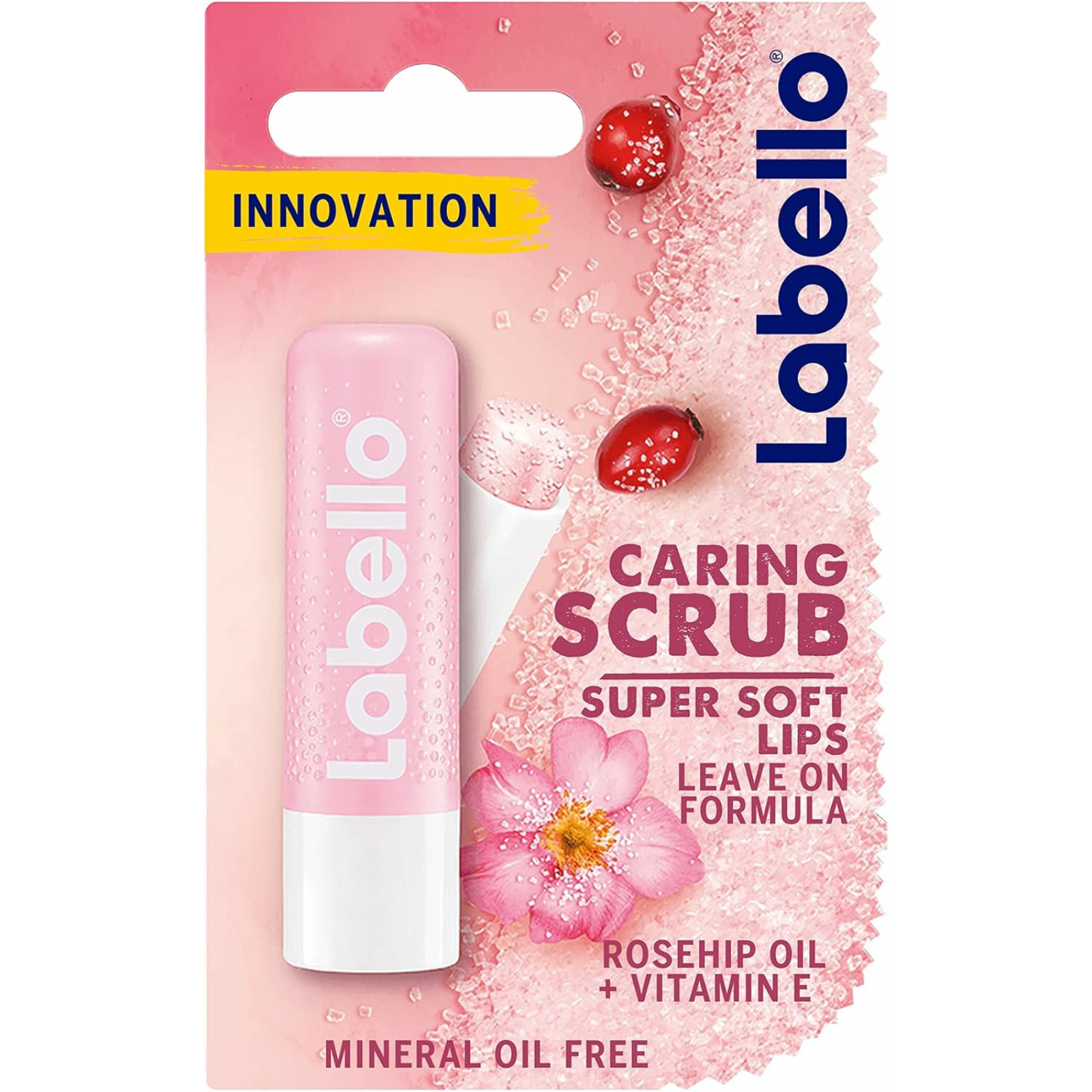 Labello Caring Lip Scrub With Rosehip Oil & Vitamin E - 4.8g - ZaDa beauty
