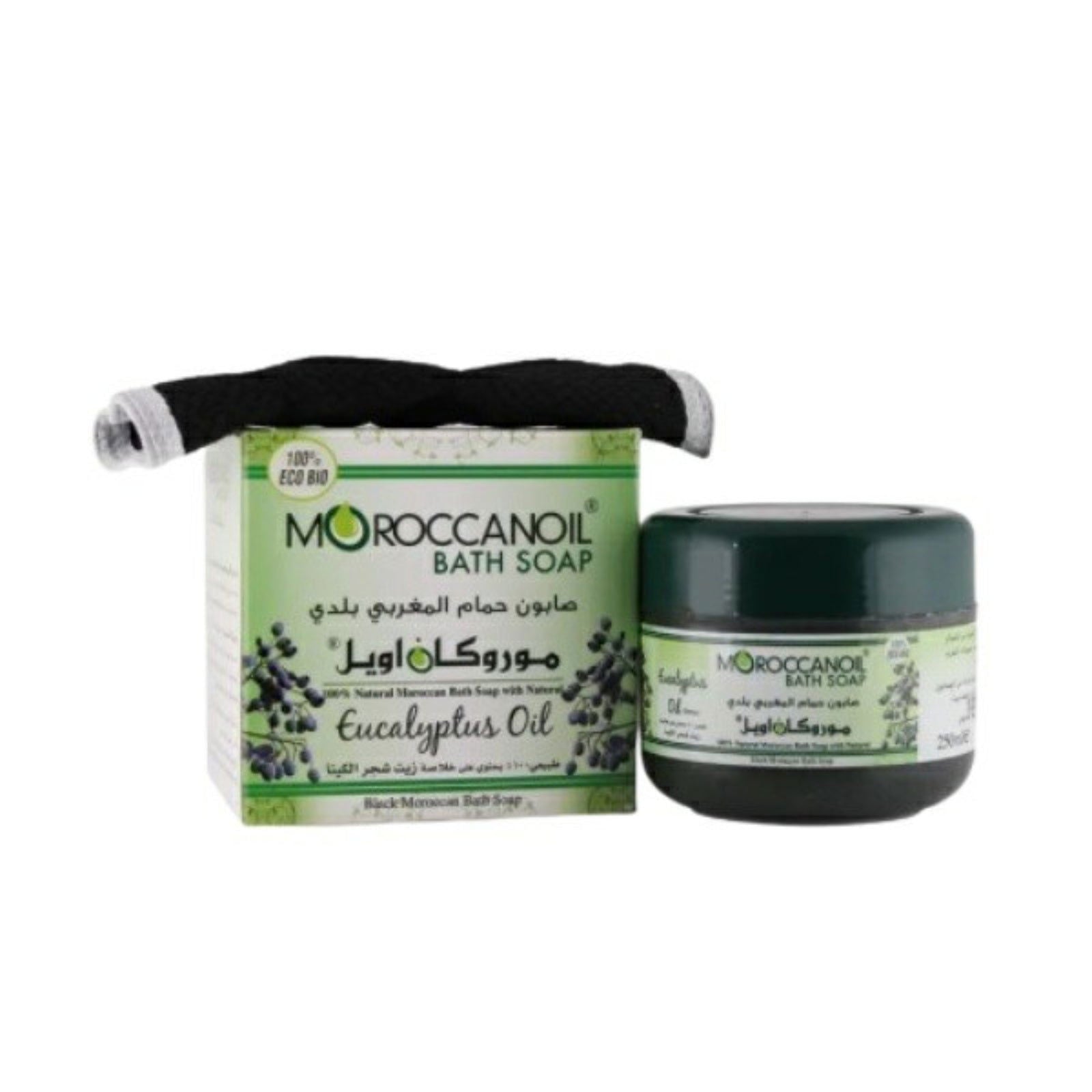 Moroccan Oil Bath Soap With Eucalyptus Extract - 250Ml With Moroccan Loafa - ZaDa beauty