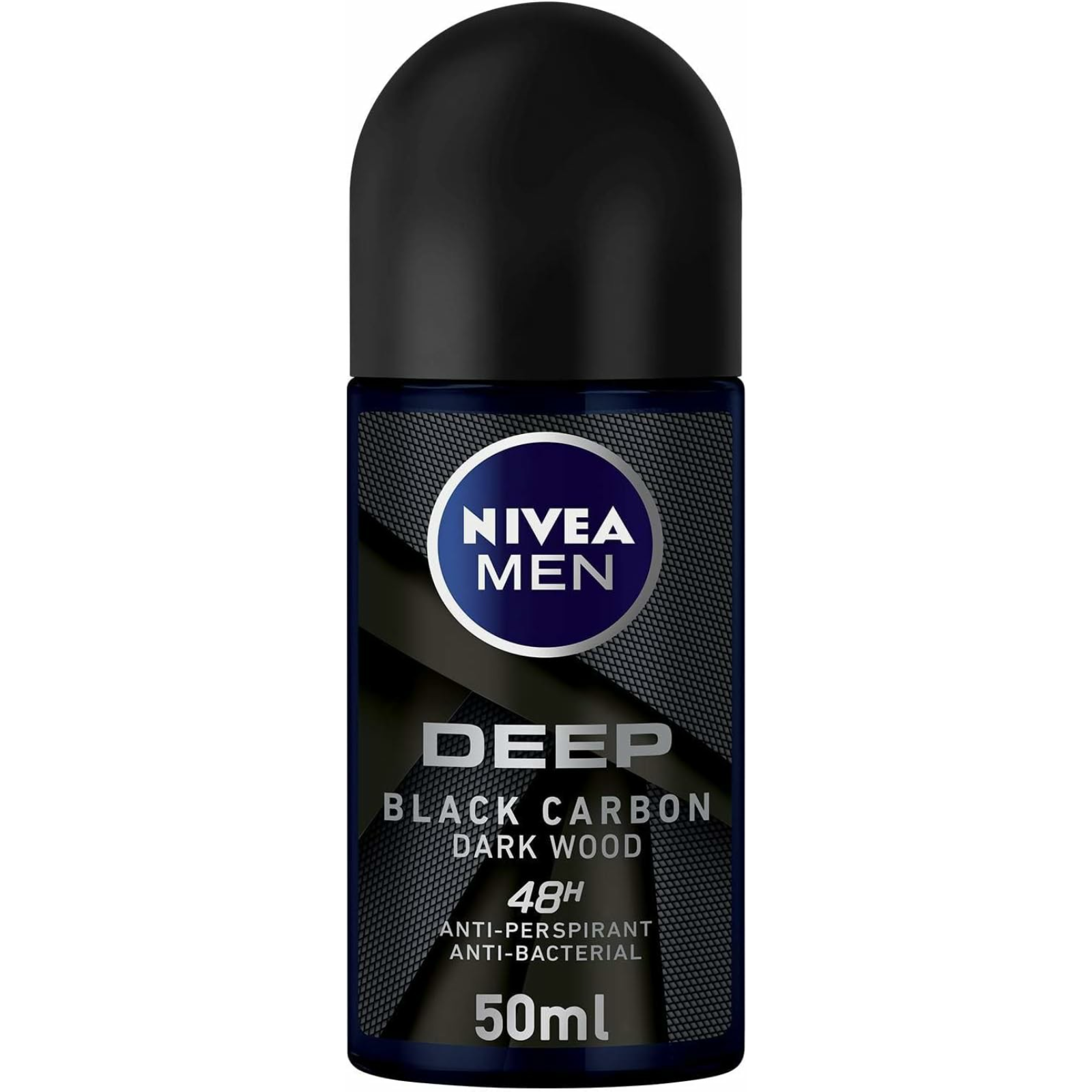 Nivea Deep Black Carbon Roll-On Deodorant With Dark Wood Scent For Men - 50Ml - ZaDa beauty
