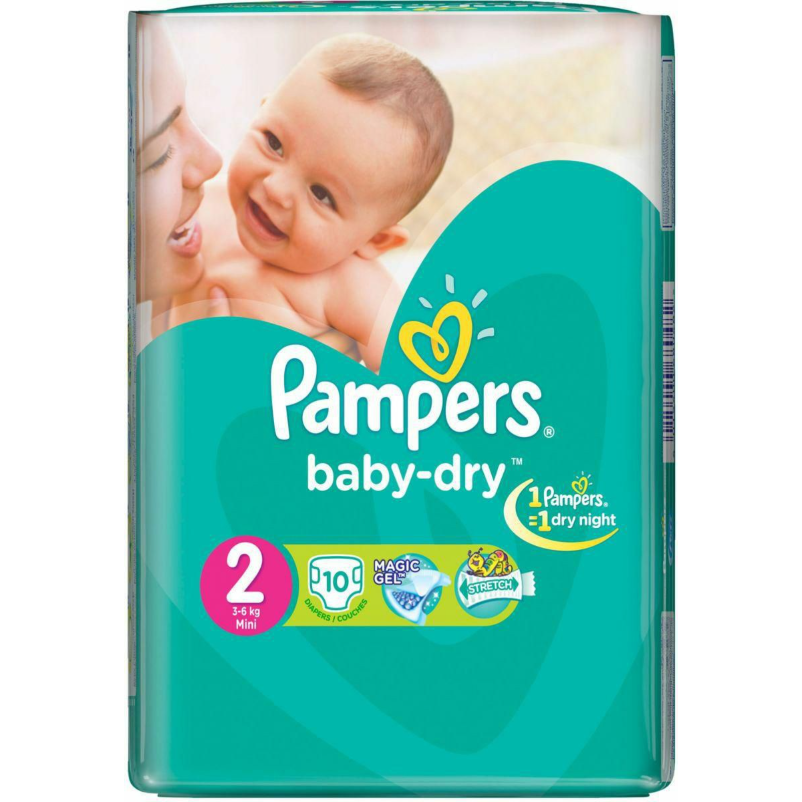 Pampers Baby Dry Diaper Size 2 Pack of 10 Pieces - ZaDa beauty