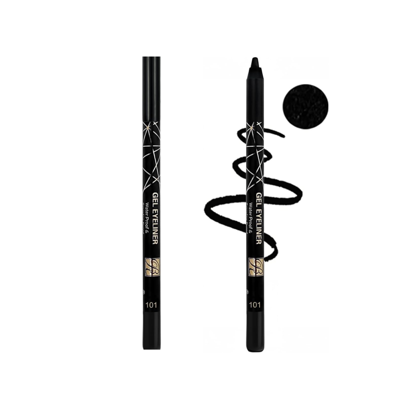 Rose Bery - Gel Eyeliner, Waterproof & Smudge Proof Black, 101