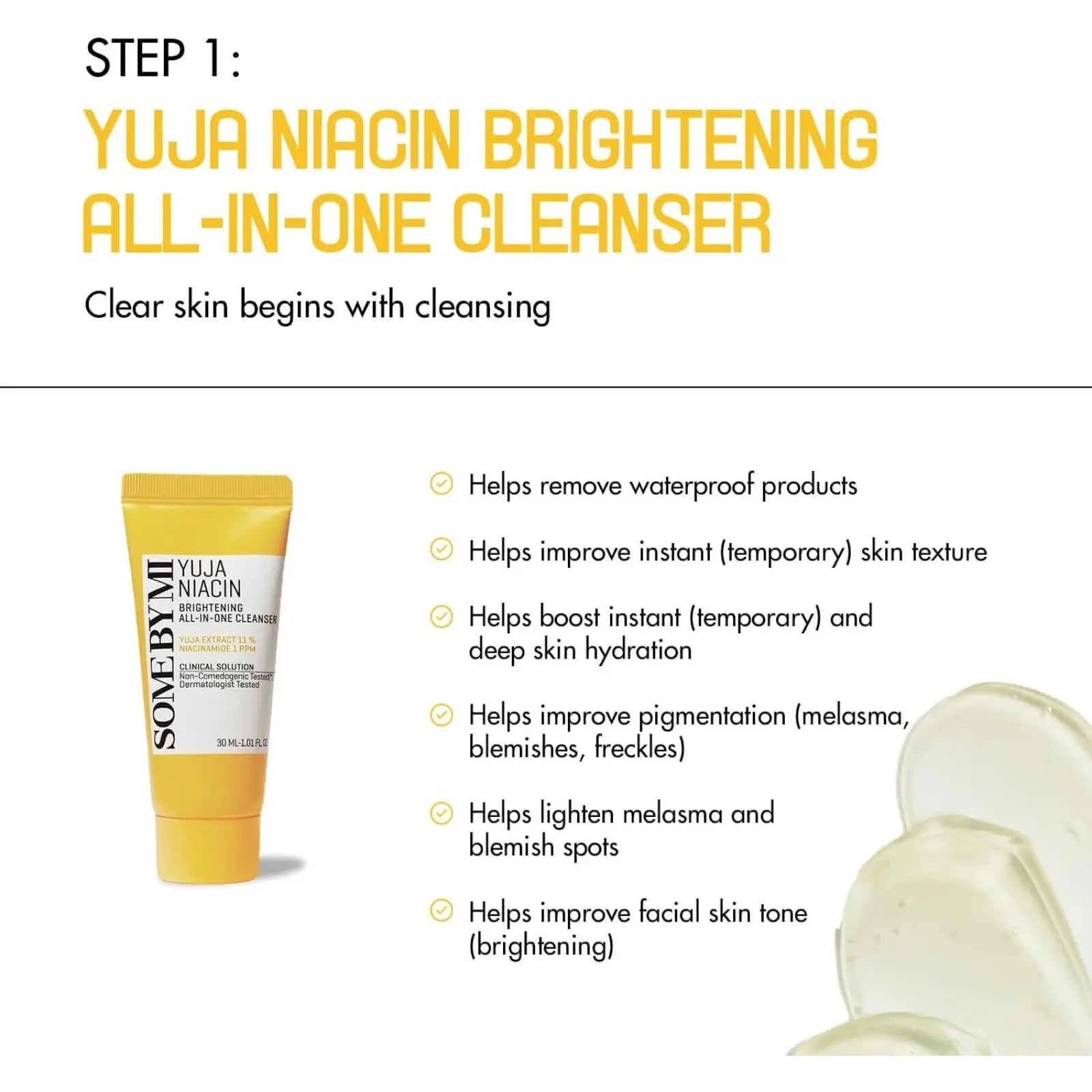 SOME BY MI Yuja Niacin Anti-Blemish Starter Kit  For Natural Brightning of Skin Set of 4 Travel Kit