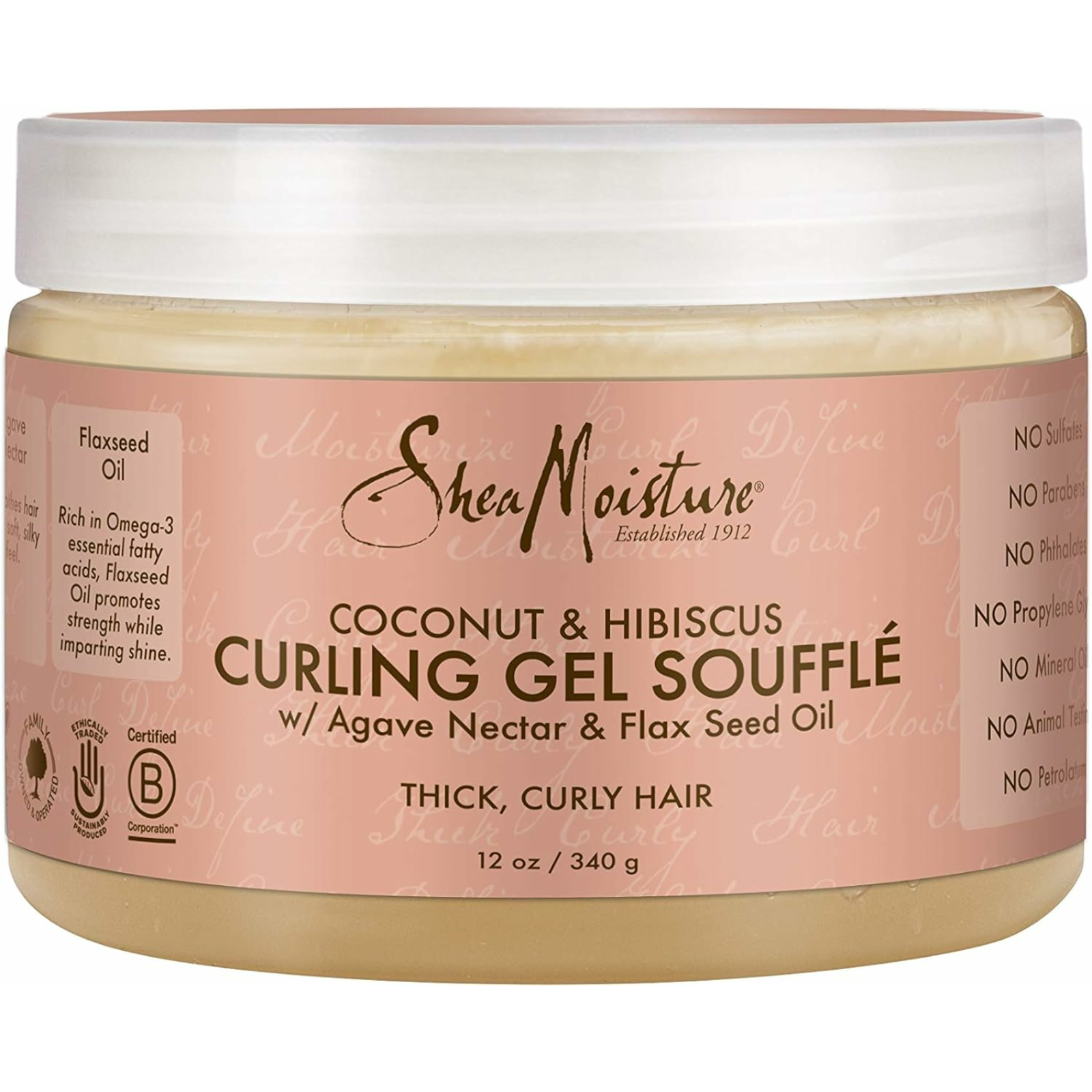 Shea Moisture Coconut & Hibiscus Curling Gel Souffle - 340g - ZaDa beauty