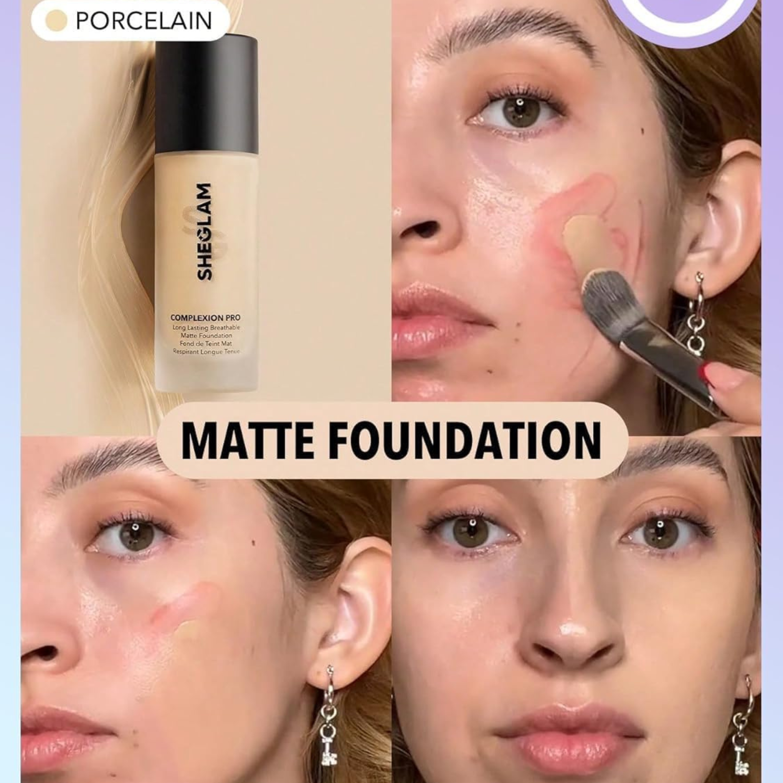 كريم أساس كومبليكشن برو درجة بورسلين مات من شيجلام، بحجم30 مل