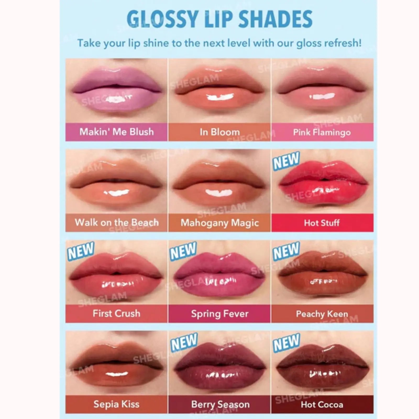 ملمع شفاه من شيجلام ليب بلامبر أحمر شفاه جلوسي بزيت جوز الهند المرطب -
- Mahogany Magic