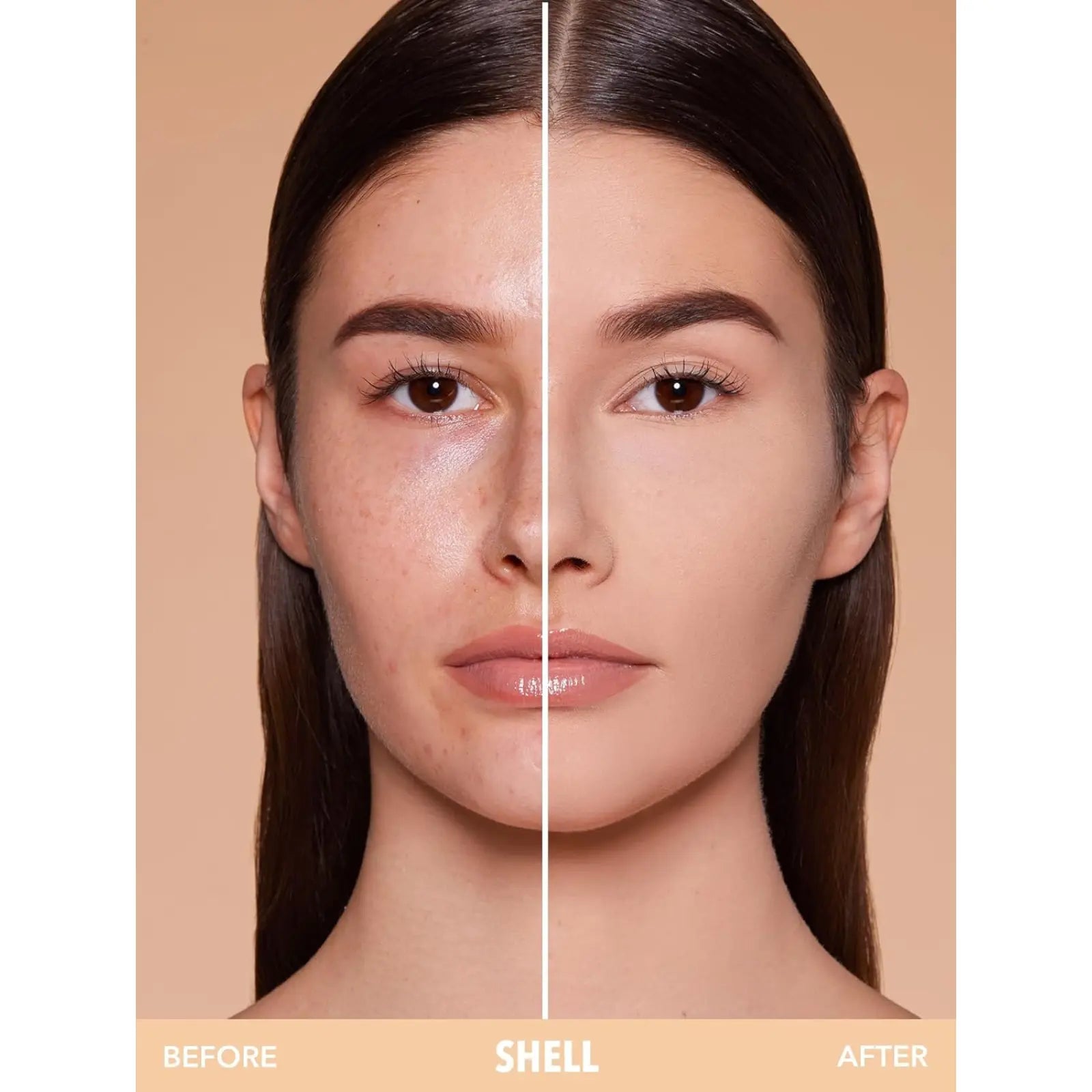 بودرة أساس سكين فوكس عالية التغطية من شيجلام - بدرجة شيل، مناسب لكل انواع البشرة لبشرة ناعمة وحرير
