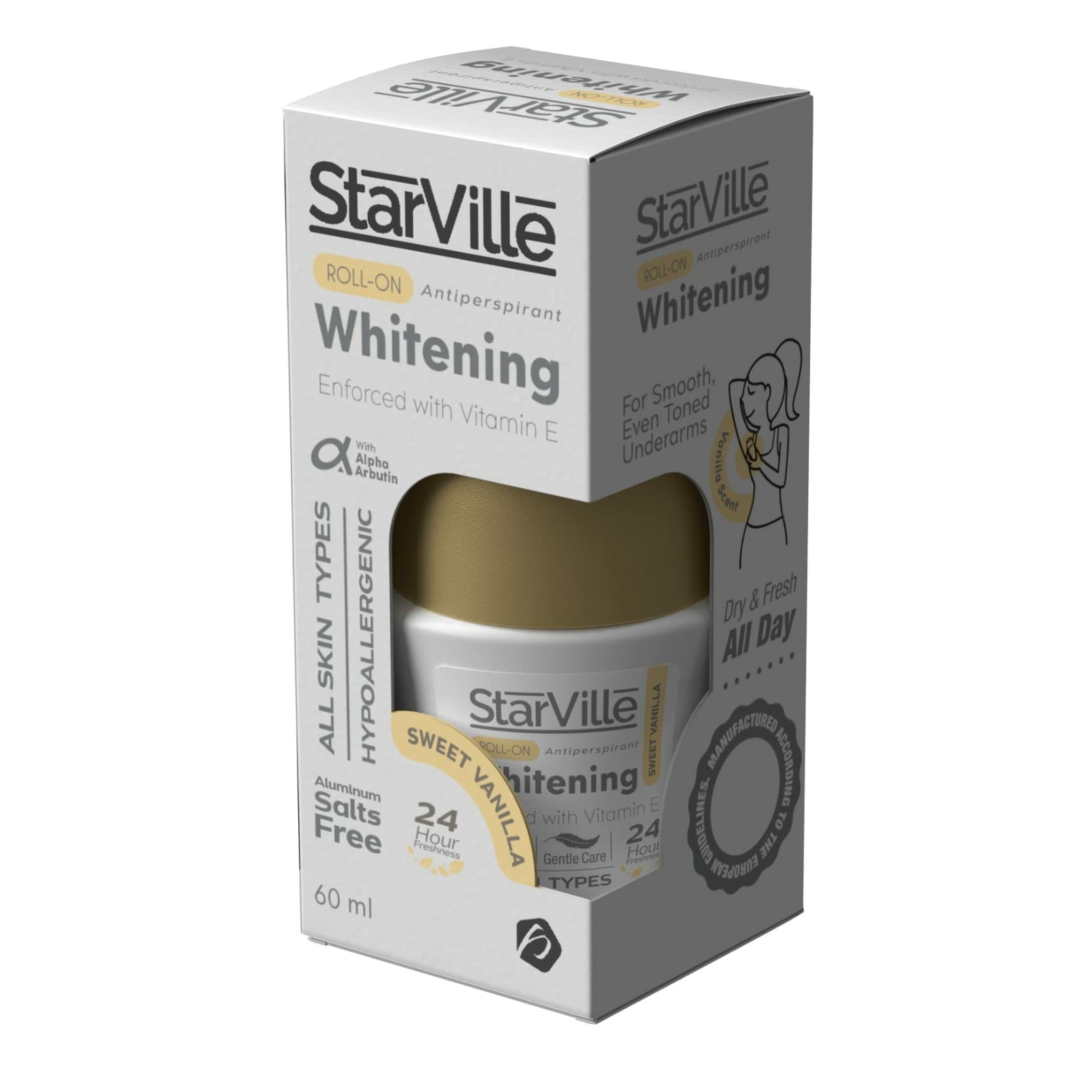 Starville Whitening Deodorant Roll on Sweet Vanilla 60 ml - ZaDa beauty