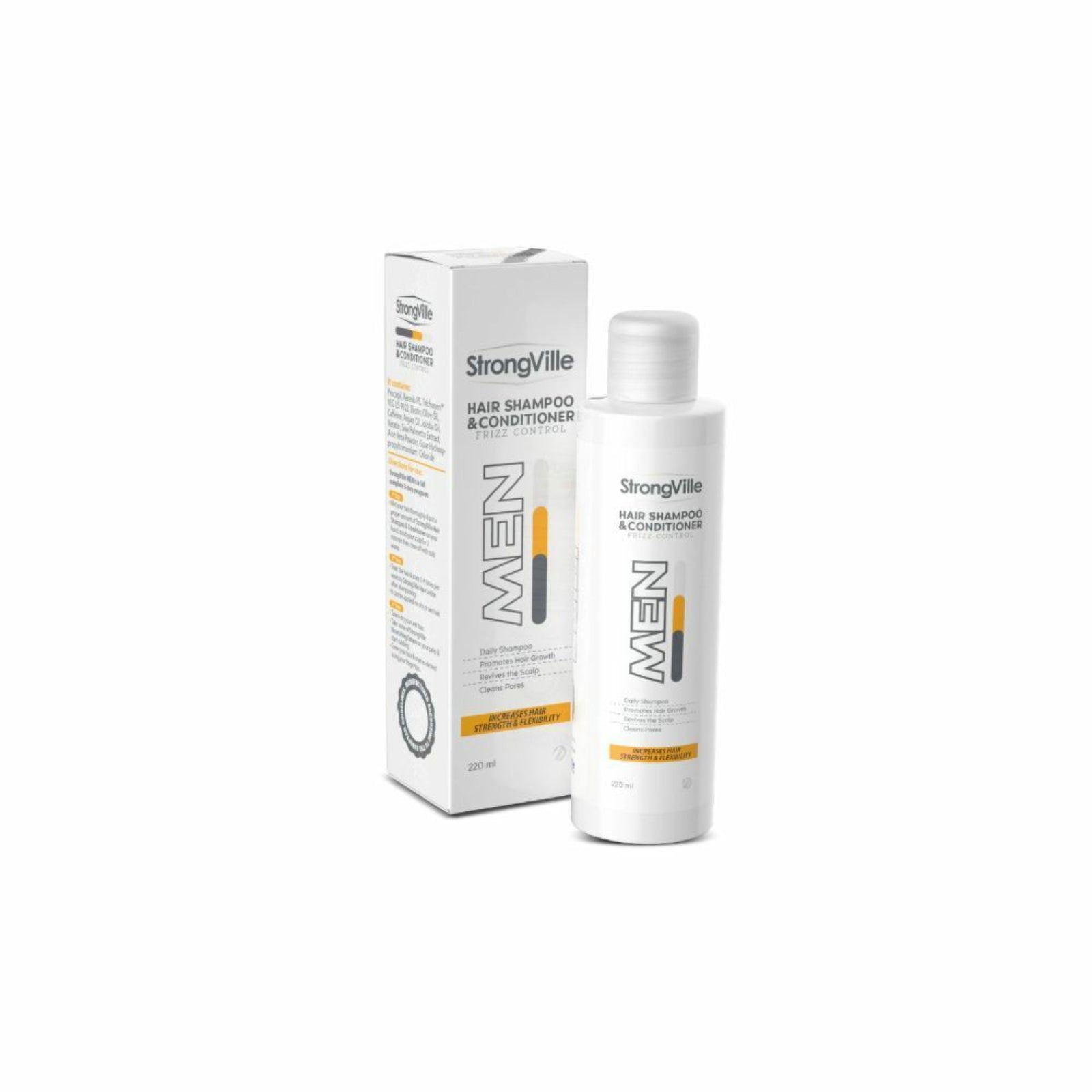 Strongville Men hair shampoo and conditioner  220 ml - ZaDa beauty