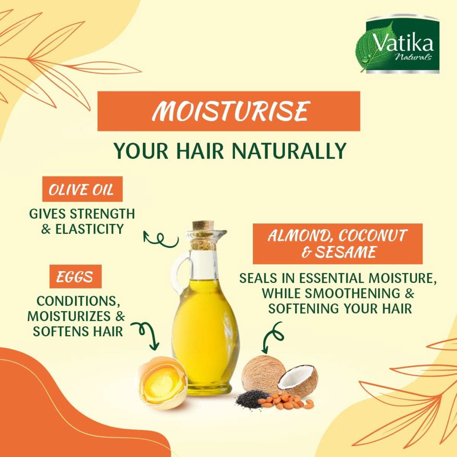 Vatika Hair Mayonnaise Extreme Moisturizing with natural extracts of Almond and Coconut 500 ml - ZaDa beauty