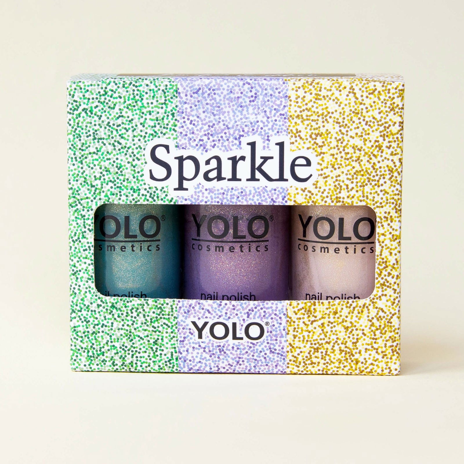 Yolo Nail care Polish Sparkle 3 Pcs - ZaDa beauty