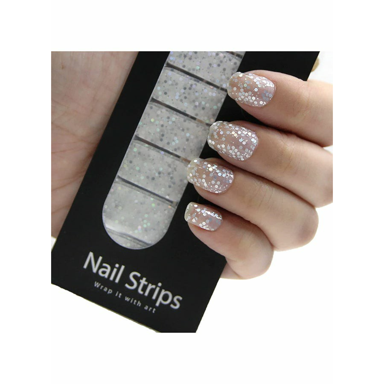 Yolo nail strips GR-1008 Silver - ZaDa beauty