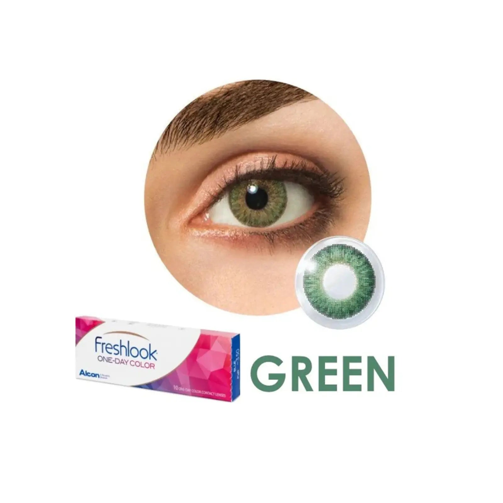 عدسات فريش لوك الخضراء للعين