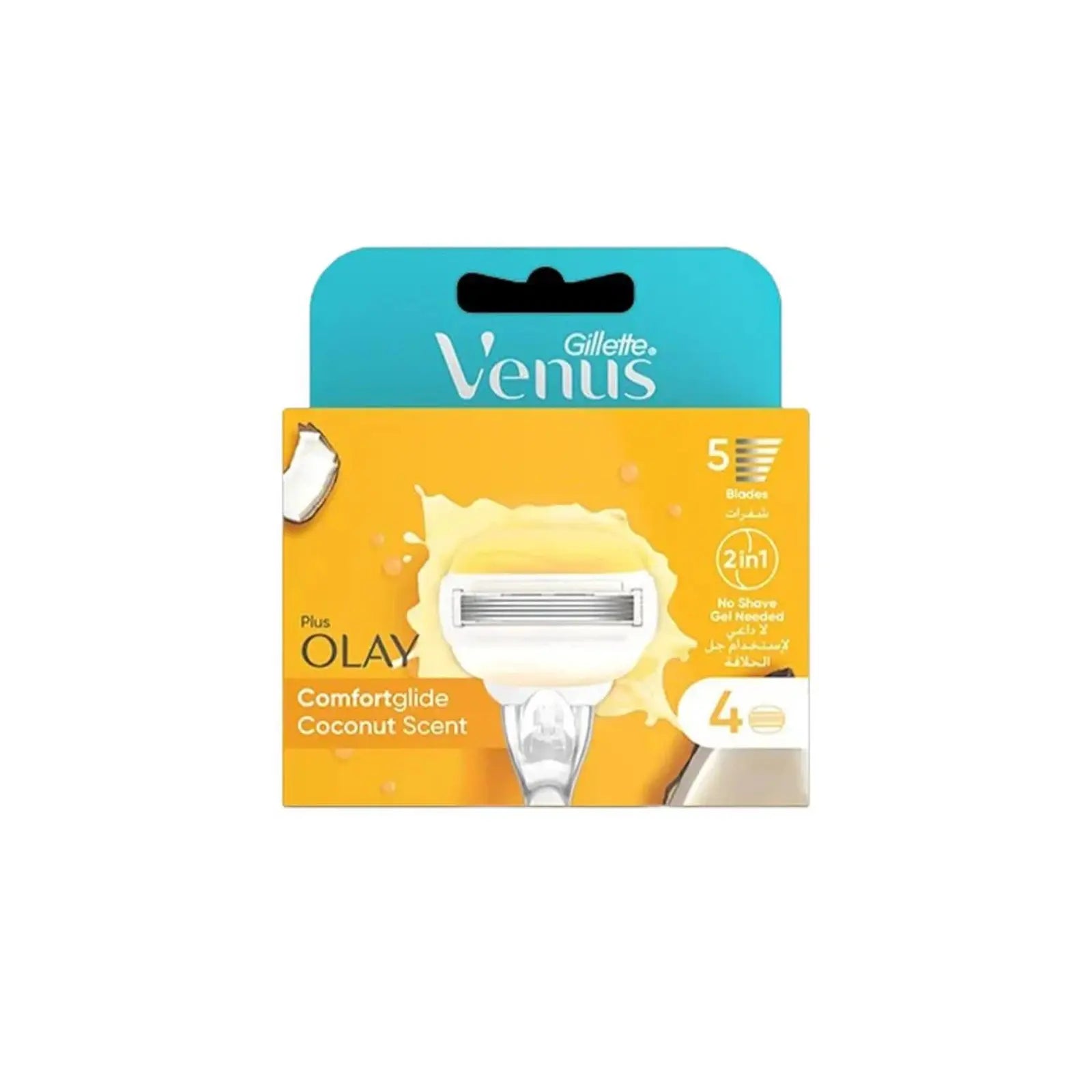 جيليت فينوس شفرات حلاقة 5 أمواس أولاي للنساء 4 قطع